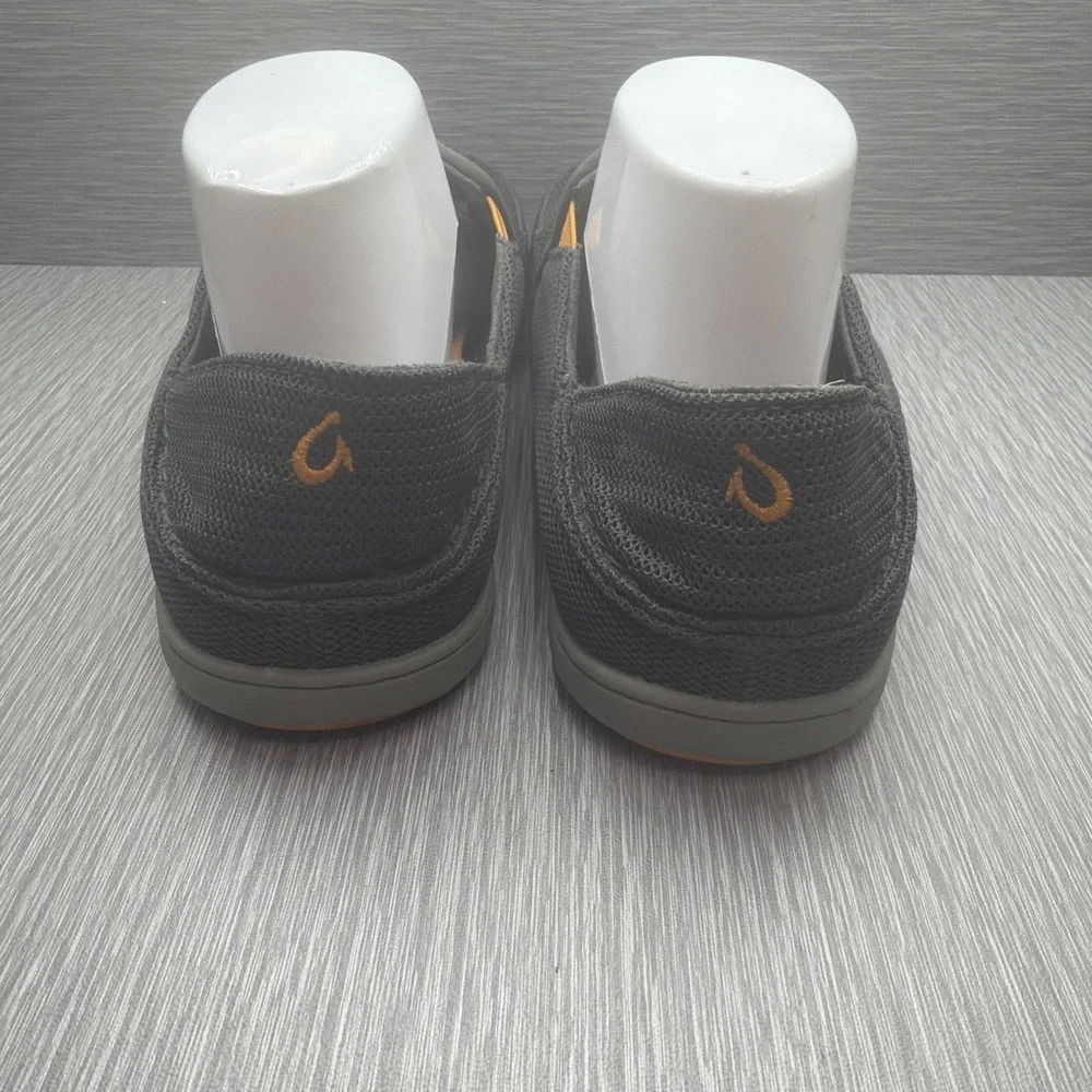 Olukai Nohea Mesh Slip‎ On Shoes Men's 9.5 Gray Casual Comfort Loafers